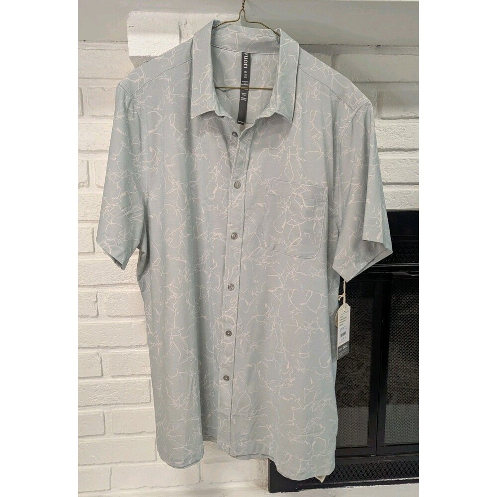 Vuori Bridge Button Down Shirt Mens XL Chalk Blue Drawn V184 Stretch Performance